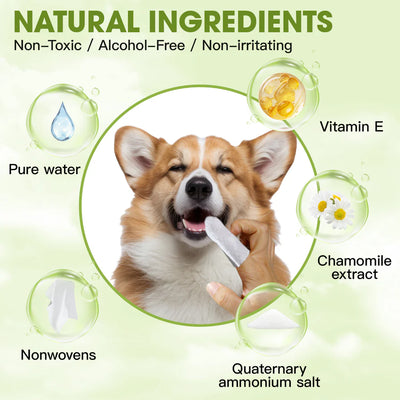 Geoorood Disposable Pet Tooth Cleaning Finger Gloves