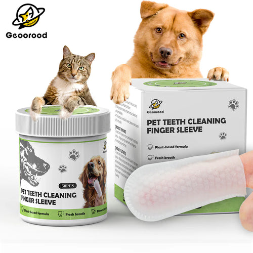 Geoorood Disposable Pet Tooth Cleaning Finger Gloves