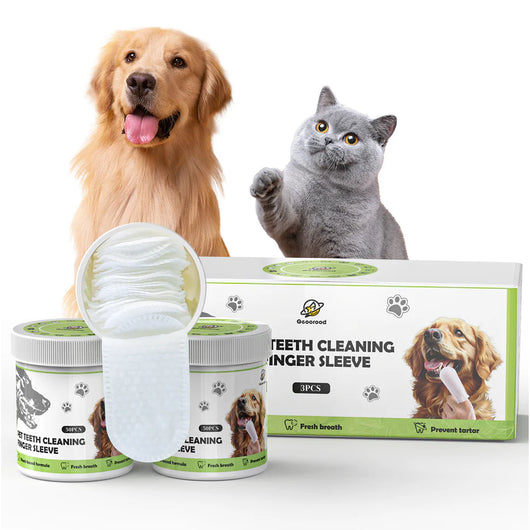 Geoorood Disposable Pet Tooth Cleaning Finger Gloves